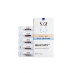 InterMed Eva Intima Minor Discomfort Lactic Ovules Κολπικά Υπόθετα με Χαμομήλι & Αλόη